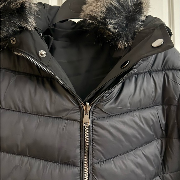 NWT Snobbish Women's double face Black Ski Jacket with Faux Fur Hood Size S - Picture 9 of 17